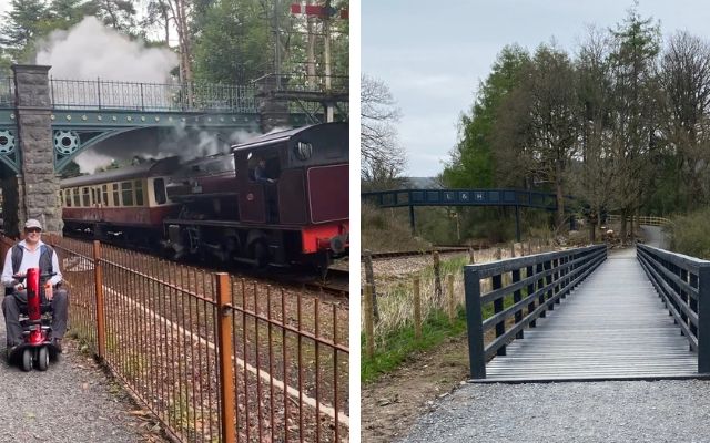 Views of the Lakeside and Haverthwaite Steam Railway along the West Windermere Way